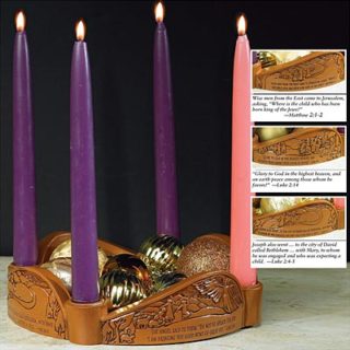 095177561331 Glory To God Advent Wreath Candleholder