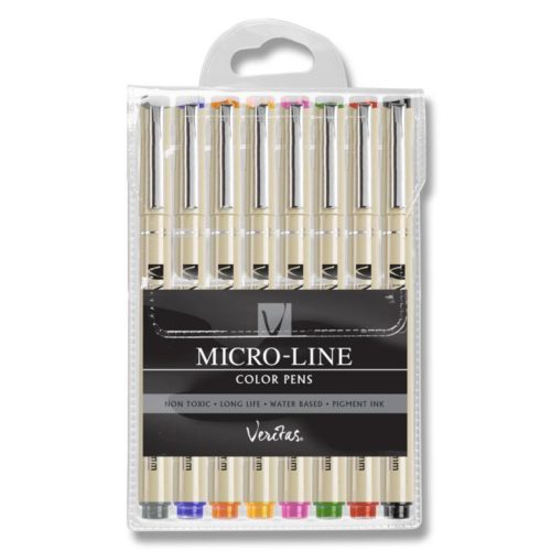 6006937133174 Veritas Micro Line Color Pens 8 Pack