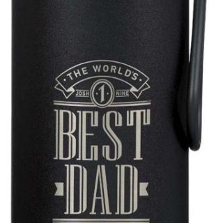 1220000137011 Worlds Best Dad Stainless Steel Water Bottle Joshua 1:9