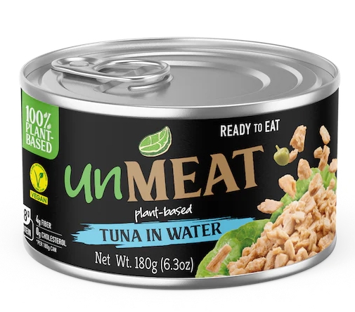 TUNA STYLE FLAKES IN WATER WITH SALT ADDED 180G UNMEAT VEGAN