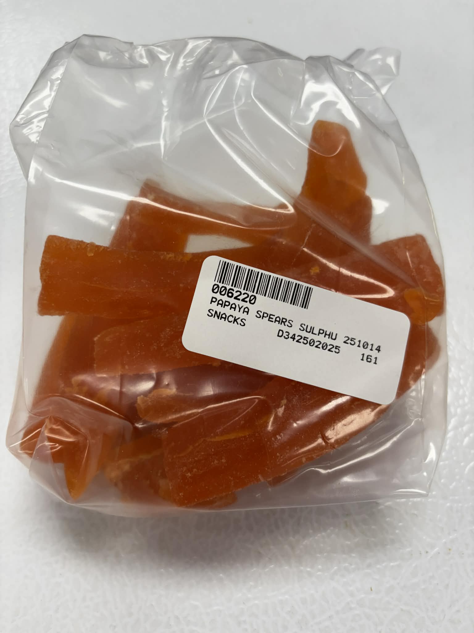 PAPAYA SPEARS SULPHURED 275G